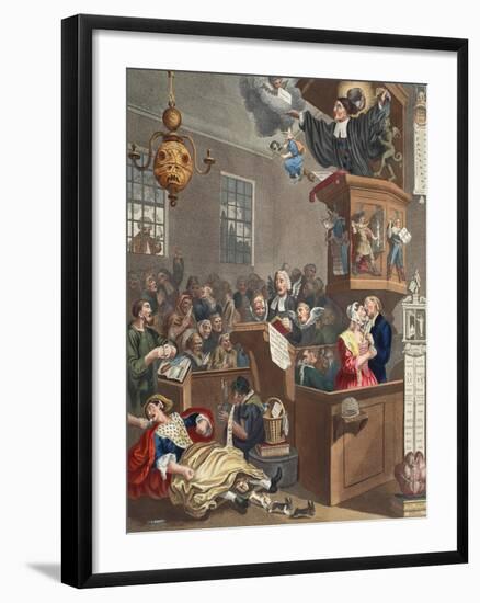 Credulity, Superstition and Fanaticism, Illustration from 'Hogarth Restored: the Whole Works of…-William Hogarth-Framed Giclee Print