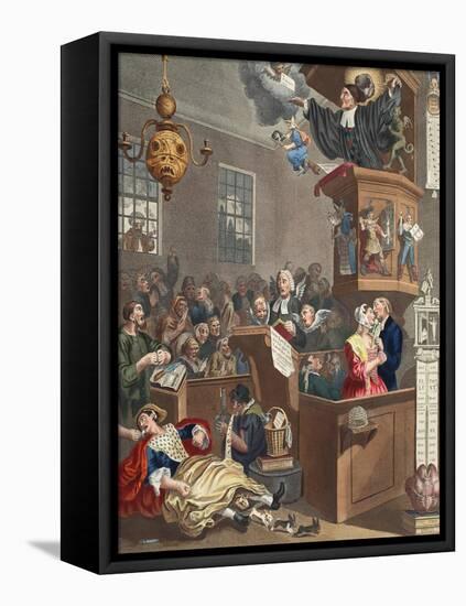 Credulity, Superstition and Fanaticism, Illustration from 'Hogarth Restored: the Whole Works of…-William Hogarth-Framed Stretched Canvas