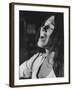 Cree Indian Folk-Singer Buffy Sainte-Marie, During a Concert-null-Framed Premium Photographic Print