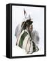 Cree Indian of the Minnesota - Canada Borderlands, 1800s-null-Framed Stretched Canvas