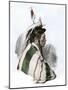 Cree Indian of the Minnesota - Canada Borderlands, 1800s-null-Mounted Giclee Print