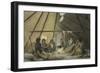 Cree Indian Tent, Journey to the Shores of the Polar Sea-James Franklin-Framed Giclee Print