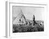 Cree North American Indian Outside Tepee, C1885-1890-null-Framed Giclee Print