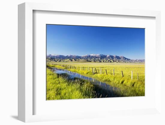 Creek and Fence Line in the Camas Prairie-Terry Eggers-Framed Photographic Print