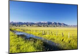 Creek and Fence Line in the Camas Prairie-Terry Eggers-Mounted Photographic Print