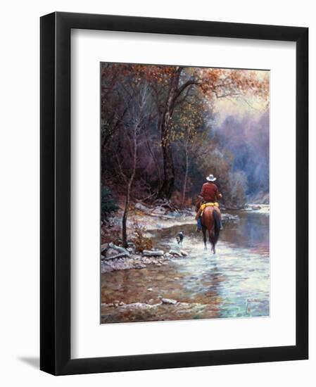 Creek Bottom Search-Martin Grelle-Framed Art Print