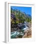 Creek flowing through rocks, Icicle Creek, Leavenworth, Washington State, USA-null-Framed Photographic Print