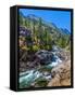 Creek flowing through rocks, Icicle Creek, Leavenworth, Washington State, USA-null-Framed Stretched Canvas