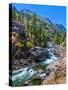 Creek flowing through rocks, Icicle Creek, Leavenworth, Washington State, USA-null-Stretched Canvas