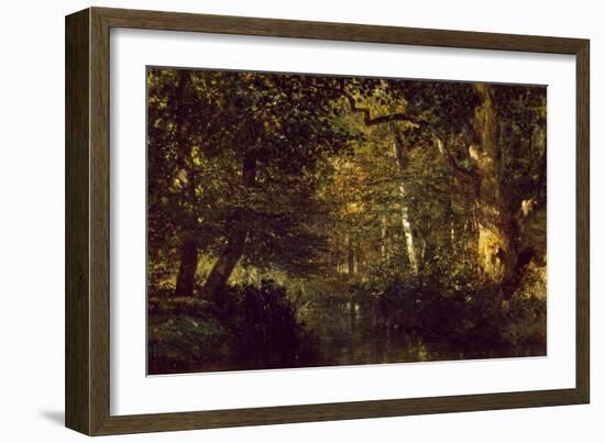 Creek In Forest-Constant Troyon-Framed Giclee Print