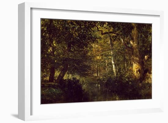 Creek In Forest-Constant Troyon-Framed Giclee Print