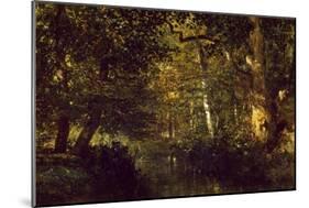 Creek In Forest-Constant Troyon-Mounted Giclee Print