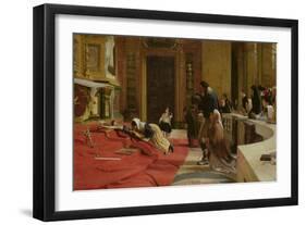 'Creeping to the Cross' on Good Friday at the Church of San Carlo Ai Catinari, Rome, 1884 (Oil on C-Remy Cogghe-Framed Giclee Print