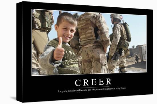 Creer. Cita Inspiradora Y Póster Motivacional-null-Stretched Canvas