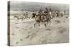 Crees Coming in to Trade-Charles Marion Russell-Stretched Canvas