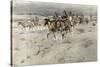 Crees Coming in to Trade-Charles Marion Russell-Stretched Canvas