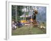 Cremation at Funeral Ceremony, Island of Bali, Indonesia, Southeast Asia-Bruno Morandi-Framed Photographic Print