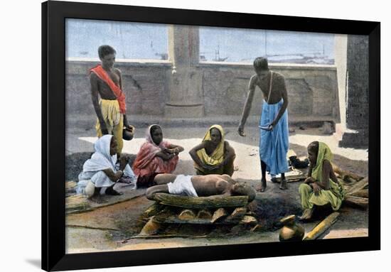 Cremation in India, C1890-Gillot-Framed Giclee Print