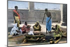 Cremation in India, C1890-Gillot-Mounted Giclee Print