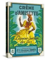 Creme d'Anisette Liqueur Surfine des iles Brand Rum Label-Lantern Press-Stretched Canvas