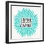 Crème de la Crème in Turquoise-Cat Coquillette-Framed Giclee Print