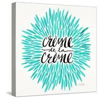 Crème de la Crème in Turquoise-Cat Coquillette-Stretched Canvas