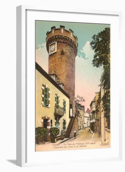 Crenelated Round Tower, Vichy-null-Framed Art Print