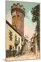 Crenelated Round Tower, Vichy-null-Mounted Art Print