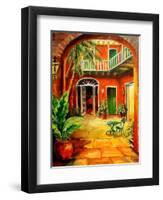 Creole Courtyard-Diane Millsap-Framed Art Print