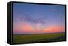 Crepuscular Rays at Sunset, Alberta, Canada-null-Framed Stretched Canvas