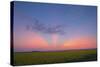 Crepuscular Rays at Sunset, Alberta, Canada-null-Stretched Canvas