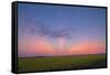 Crepuscular Rays at Sunset, Alberta, Canada-null-Framed Stretched Canvas