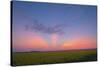 Crepuscular Rays at Sunset, Alberta, Canada-null-Stretched Canvas