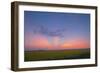 Crepuscular Rays at Sunset, Alberta, Canada-null-Framed Photographic Print