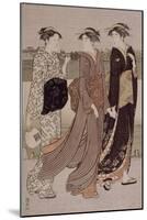 Crépuscule d'été au bord de la Sumida-Torii Kiyonaga-Mounted Giclee Print