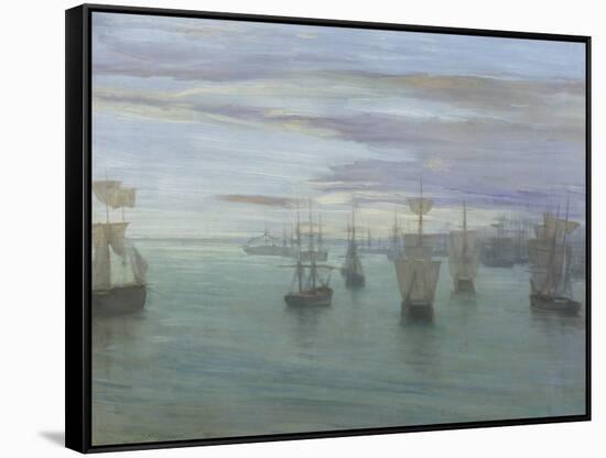 Crepuscule in Flesh Colour and Green: Valparaiso-James Abbott McNeill Whistler-Framed Stretched Canvas