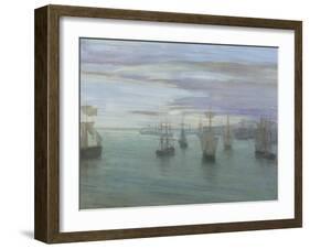 Crepuscule in Flesh Colour and Green: Valparaiso-James Abbott McNeill Whistler-Framed Giclee Print