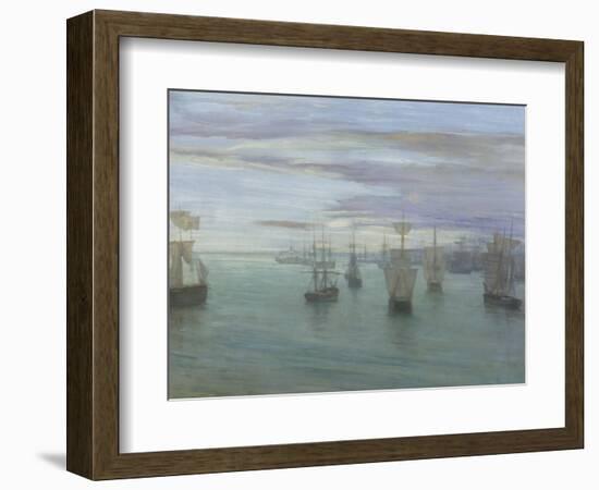 Crepuscule in Flesh Colour and Green: Valparaiso-James Abbott McNeill Whistler-Framed Giclee Print