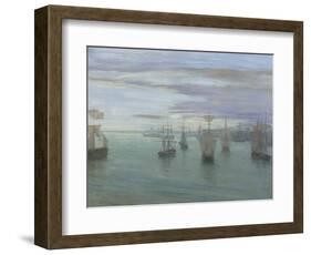 Crepuscule in Flesh Colour and Green: Valparaiso-James Abbott McNeill Whistler-Framed Giclee Print