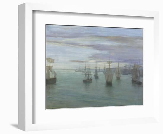 Crepuscule in Flesh Colour and Green: Valparaiso-James Abbott McNeill Whistler-Framed Giclee Print