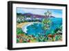 Crescent Bay, Laguna Beach, 2018, (oil on canvas)-Richard Fox-Framed Giclee Print