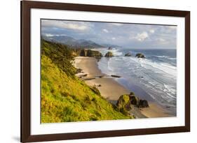 Crescent Beach at Ecola State Park in Cannon Beach, Oregon, USA-Chuck Haney-Framed Photographic Print