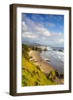 Crescent Beach at Ecola State Park in Cannon Beach, Oregon, USA-Chuck Haney-Framed Photographic Print