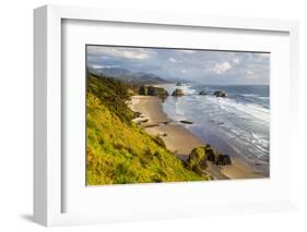 Crescent Beach at Ecola State Park in Cannon Beach, Oregon, USA-Chuck Haney-Framed Photographic Print