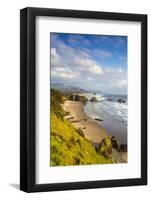 Crescent Beach at Ecola State Park in Cannon Beach, Oregon, USA-Chuck Haney-Framed Photographic Print