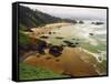 Crescent Beach from Ecola State Park, Oregon, USA-Michel Hersen-Framed Stretched Canvas