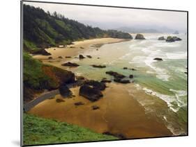 Crescent Beach from Ecola State Park, Oregon, USA-Michel Hersen-Mounted Premium Photographic Print