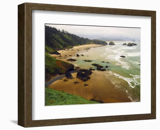 Crescent Beach from Ecola State Park, Oregon, USA-Michel Hersen-Framed Photographic Print