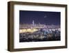 Crescent Cities - San Francisco Oakland Winter Moon-Vincent James-Framed Photographic Print