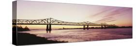Crescent City Connection Bridge, Mississippi River, Natchez, Mississippi, USA-null-Stretched Canvas